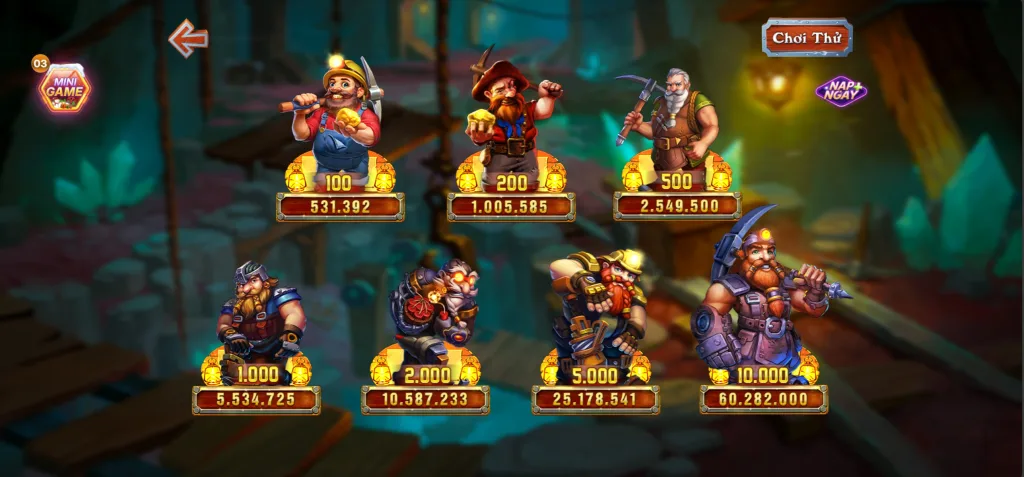 Giao Diện Mỏ Đá Quý Betvip