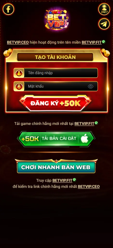 Tải Betvip cho iOS iPad